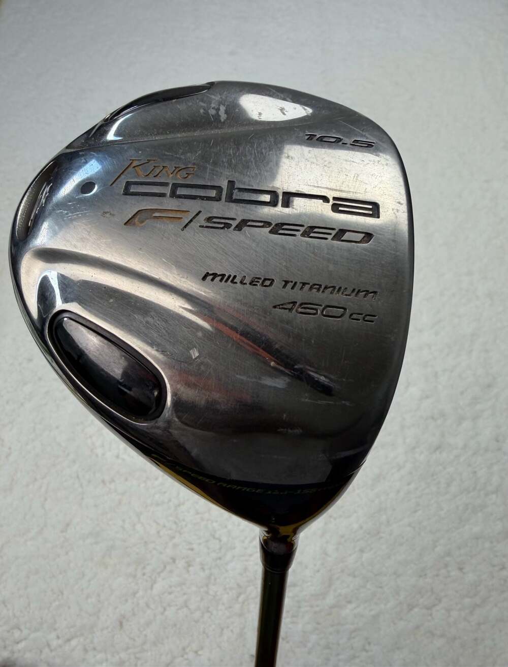 King Cobra F Speed Milled Titanium Driver 10.5 Aldila 460cc Stiff Flex RH 45”